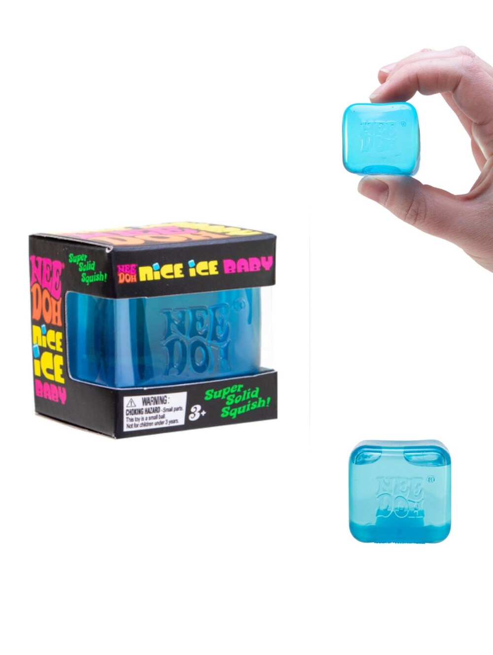 Mini Nee Doh Nice Ice Baby Super Solid Squish Blue